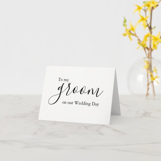 Hochzeitsnachricht an Groom Card Liebe Karte (Gelbe Blume)