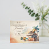 Hochzeitsnacht am Strand Begleitkarte (Stehend Vorderseite)