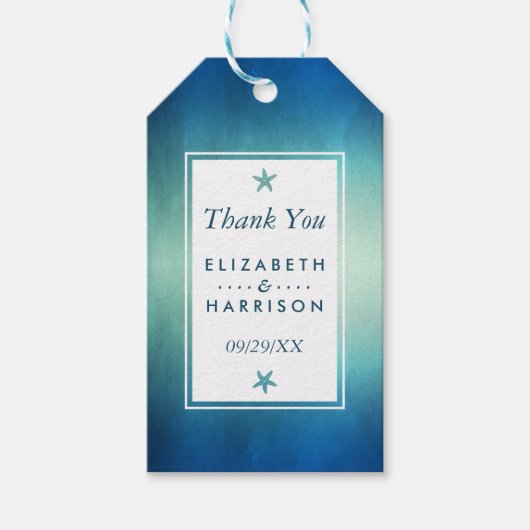 Hochzeitsnacht am Strand von Starfish Geschenkanhänger (Vorderseite)