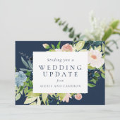 Hochzeitsnacht ändern Blumenmuster die Datumskarte Save The Date (Stehend Vorderseite)