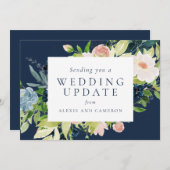 Hochzeitsnacht ändern Blumenmuster die Datumskarte Save The Date (Vorne/Hinten)