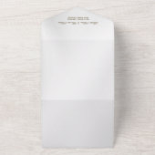 Hochzeitsnacht Blaues Goldenes Blütensilber All In One Einladung (Außenbereich)