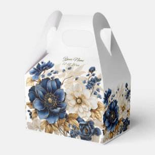 Hochzeitsnacht Blaues Goldenes Blütensilber Geschenkschachtel