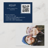 Hochzeitsnacht Blue UAWG Online QR Code Foto Begleitkarte (Vorne/Hinten)