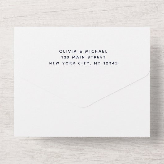 Hochzeitsnacht Blütenrosa Blütenblütenblütenblüten All In One Einladung (Rückseite)