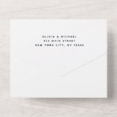 Hochzeitsnacht Blütenrosa UAWG All In One Einladung (Rückseite)