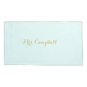 Hochzeitsnacht im tadellosen Grün mit Namen Kissenbezug (Rückseite-Links)