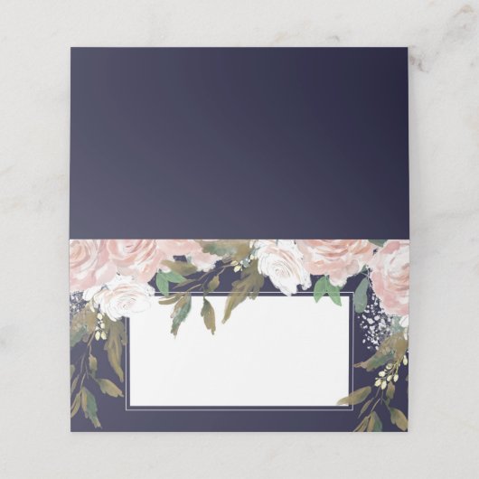 Hochzeitsnacht in Rosa Platzkarte (Außenseite Aufgefaltet)