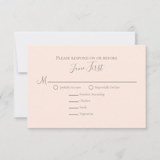 Hochzeitsnacht in Rosa und Rosa RSVP Karte (Vorderseite)