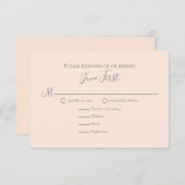 Hochzeitsnacht in Rosa und Rosa RSVP Karte (Vorne/Hinten)