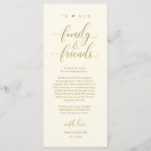 Hochzeitsnacht Platz dank Karte (Vorderseite)