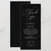 Hochzeitsnacht Platz dank Karte (Vorne/Hinten)