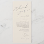 Hochzeitsnacht Platz dank Karte (Vorderseite)