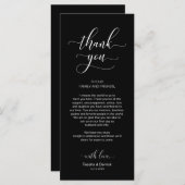 Hochzeitsnacht Platz dank Karte (Vorne/Hinten)