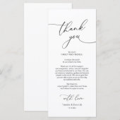 Hochzeitsnacht Platz dank Karte (Vorne/Hinten)