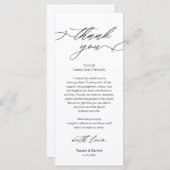 Hochzeitsnacht Platz dank Karte (Vorne/Hinten)