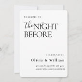 Hochzeitsnacht vor der Probe Einladung (Vorderseite)