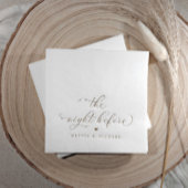 Hochzeitsnacht vor Probe Abendessen Gold Servietten Mit Folie