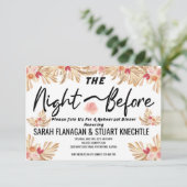 Hochzeitsnacht vorher, Pampas Grass Boho Einladung (Stehend Vorderseite)