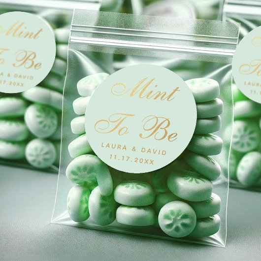 Hochzeitsnacht zu Imitaten Gold Foil Elegantes Skr Runder Aufkleber