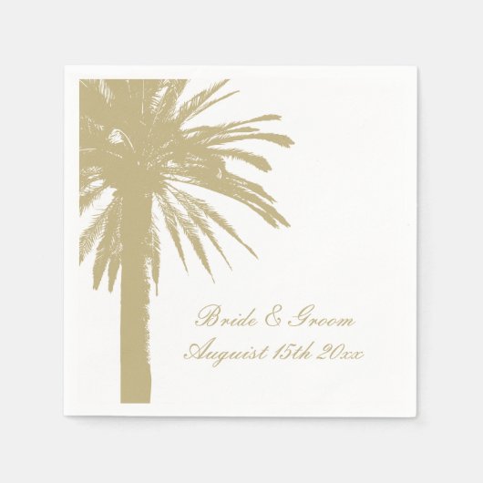 Hochzeitsnacken mit Logo aus Palmen Serviette (Vorderseite)