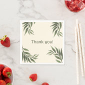 Hochzeitsnacken mit Olivenmotiven Serviette (Beispiel)