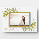Hochzeitsnadel Foto Tabletop Easel Back Fotoplatte (Vorderseite)
