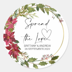 Hochzeitsnadel Gefallen Verteilen der Liebe Jam We Runder Aufkleber