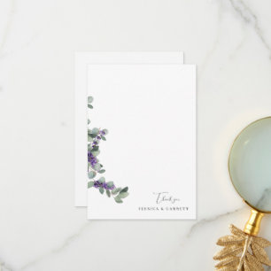 Hochzeitsnadel-Lavendel Dankeskarte