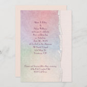 Hochzeitsnadel-Regenbogenrand Einladung (Vorne/Hinten)