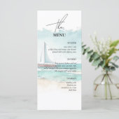 Hochzeitsnahrung und Getränke 2 in 1 Menü Menükarte (Stehend Vorderseite)