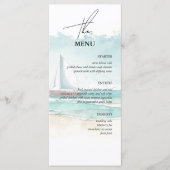 Hochzeitsnahrung und Getränke 2 in 1 Menü Menükarte (Vorderseite)