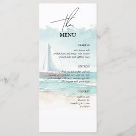 Hochzeitsnahrung und Getränke 2 in 1 Menü Menükarte