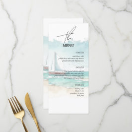 Hochzeitsnahrung und Getränke 2 in 1 Menü Menükarte