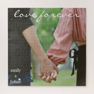 Hochzeitsnamen Datum Foto für Immer Puzzle