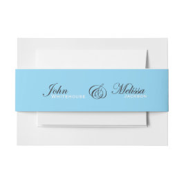 Hochzeitsnamen in Eis Einladungsbanderole