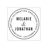 Hochzeitsnamen kreieren Ihre eigene Round-Rücksend Gummistempel (Prägung)