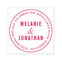 Hochzeitsnamen kreieren Ihre eigene Round-Rücksend