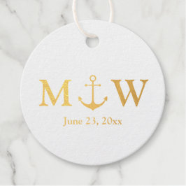 Hochzeitsnautische Ankergold oder silber Geschenkanhänger