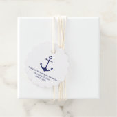 Hochzeitsnautische Ankernacht blaues weißes Gesche Geschenkanhänger (Beispiel)