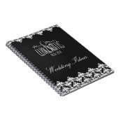 Hochzeitsnotebook Custom Damask Black Notizblock (Rechte Seite)