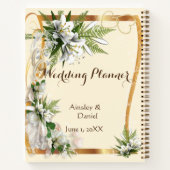 HochzeitsNotebook-Lilien und Gold Personalisiert Notizblock (Rückseite)