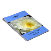 Hochzeitsnotizen Planner Notebook Blue White Rose Notizblock (Rechte Seite)