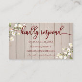 Hochzeitsonline UAWG White Floral Rustic Wood Encl Begleitkarte (Vorderseite)