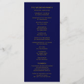 Hochzeitsorden des Service Program Gold Navy Blue Programm (Rückseite)