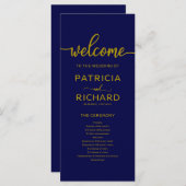 Hochzeitsorden des Service Program Gold Navy Blue Programm (Vorne/Hinten)