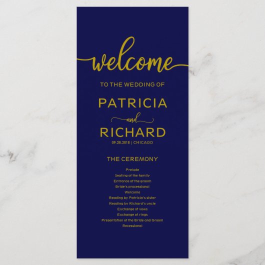 Hochzeitsorden des Service Program Gold Navy Blue Programm (Vorderseite)