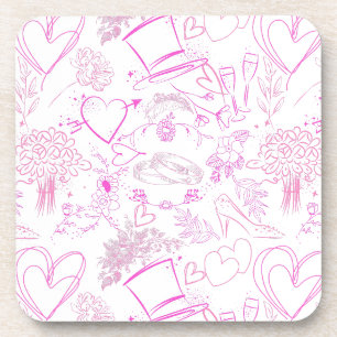 Hochzeitsornament Muster 02 Getränkeuntersetzer
