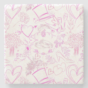 Hochzeitsornament Muster 02 Steinuntersetzer