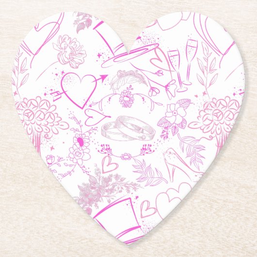 Hochzeitsornament Muster 02 Untersetzer (Vorderseite)